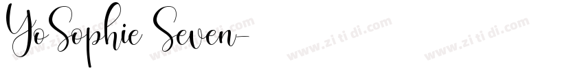 YoSophie Seven字体转换